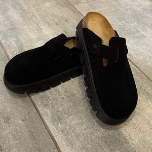 Birkenstock Black Suede Loafers
